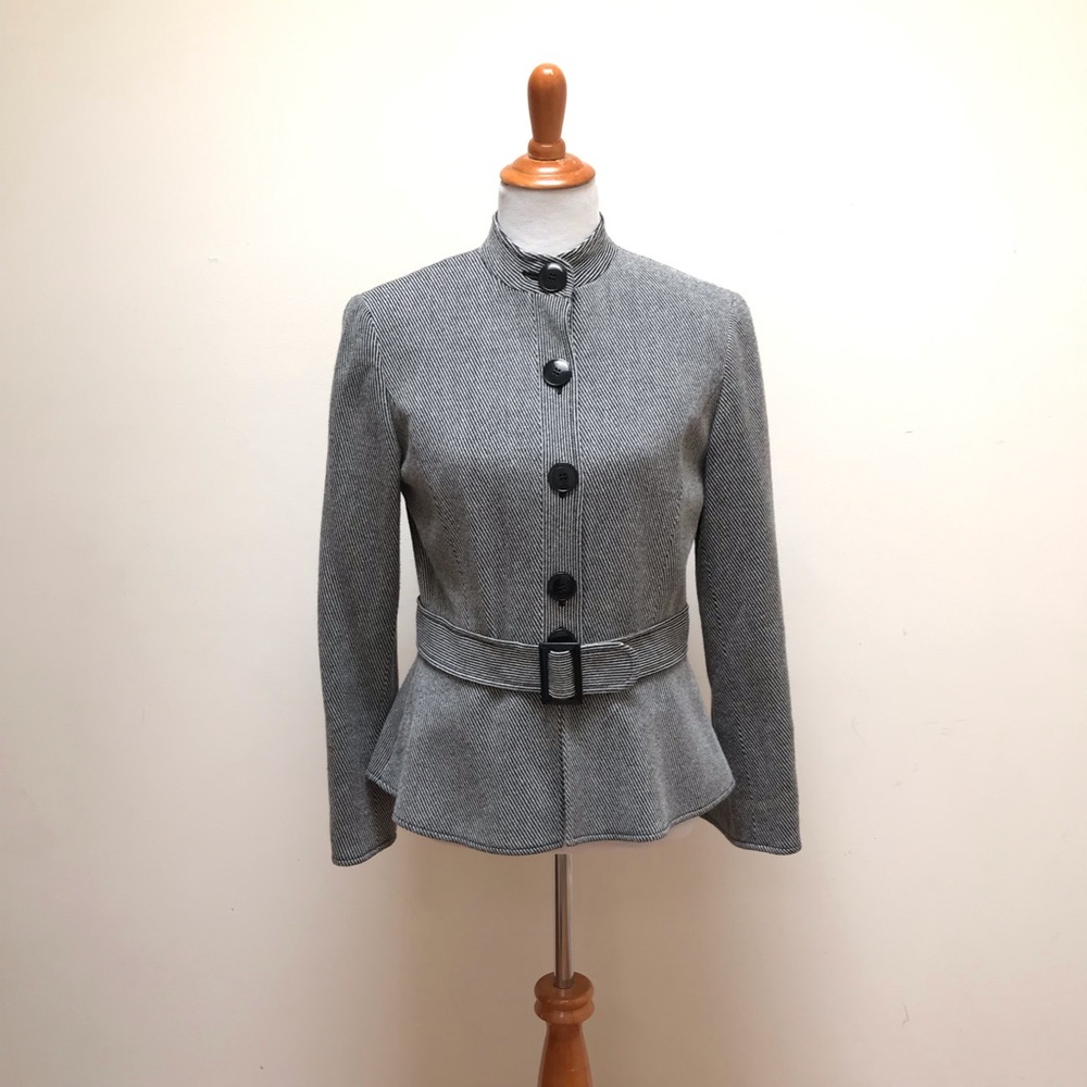 Etcetera | Stripe Button Front Peplum Jacket - image 6